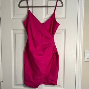 The Vintage Shop Vibrant Pink Mini Dress